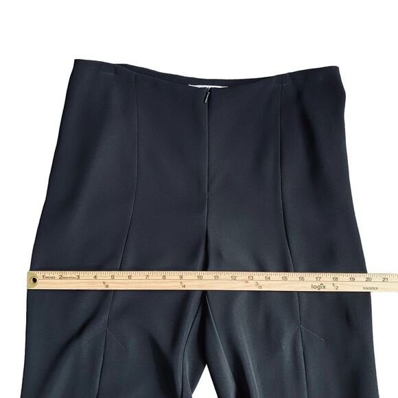 Joseph Ribkoff Dress Pants 8 Black High Rise Wide Leg Flowing Designer Nautical - Picture 13 of 15